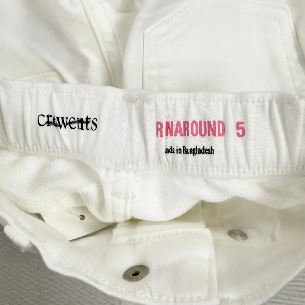 J Crew Crewcuts Jean Girls Colored Runaround Skinny Size 5 White
